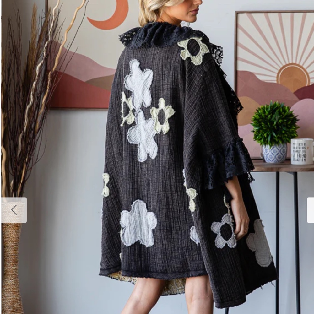🎉 OLI & HALI “ Seattle 2 “ Oli and Hali FLORAL PATCHWORK DUSTER 66 - Picture 8 of 8